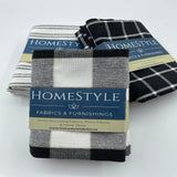 Black & White Farmhouse Kitchen Towels - HomeStyle Fabrics