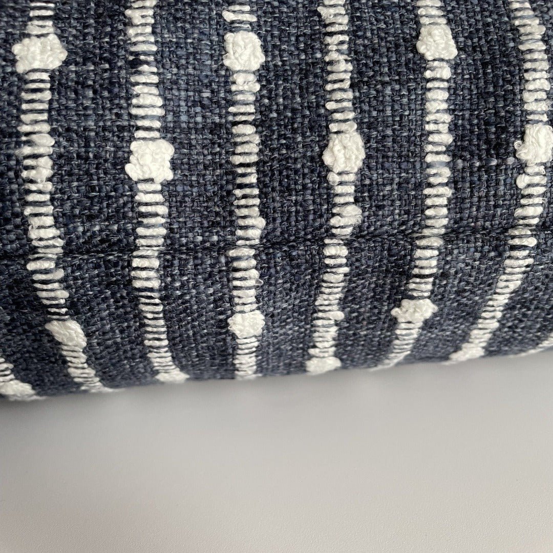 Dalia Stripe Pillow Cover, Indigo - HomeStyle Fabrics