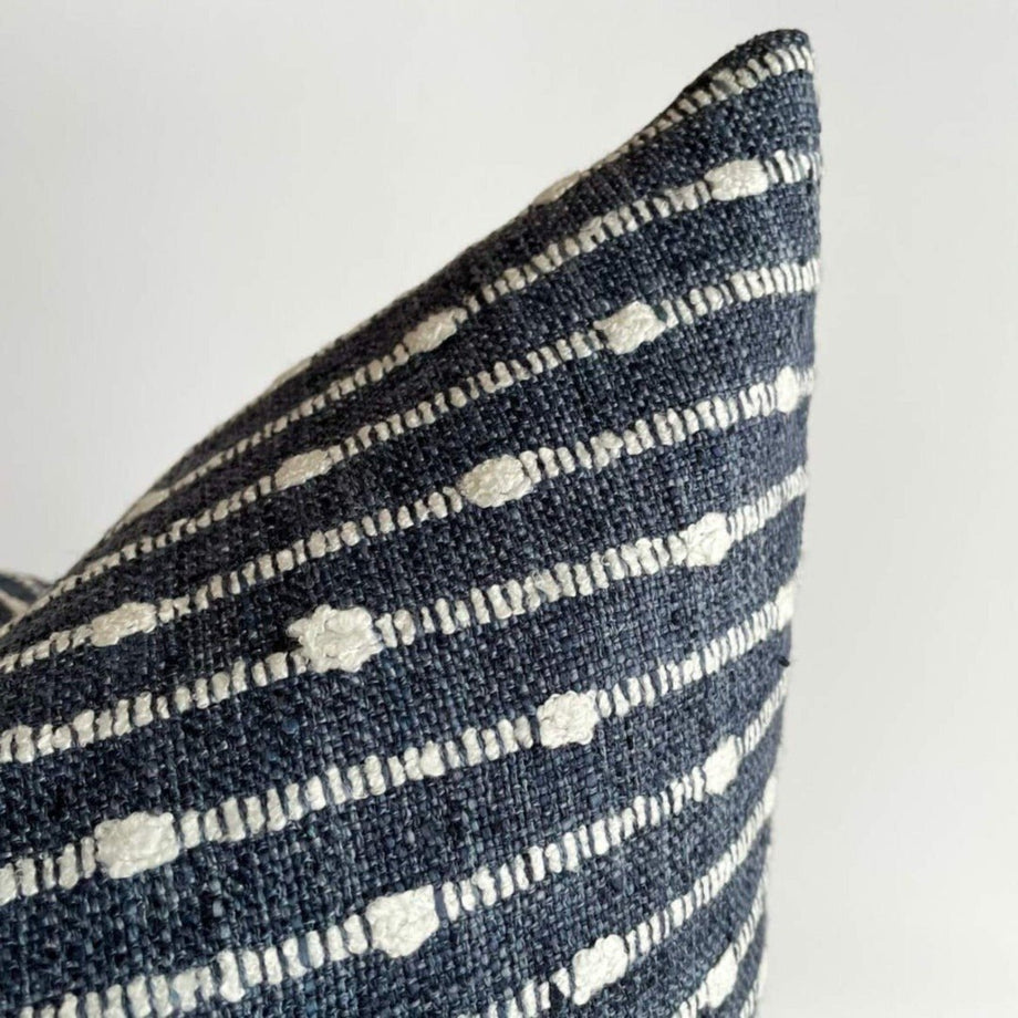 Navy hotsell stripe pillow