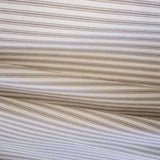 Fallon Stripe Ticking Fabric, Sand - HomeStyle Fabrics