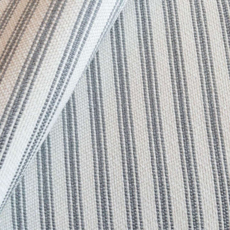 Fallon Striped Grey Ticking Fabric - HomeStyle Fabrics