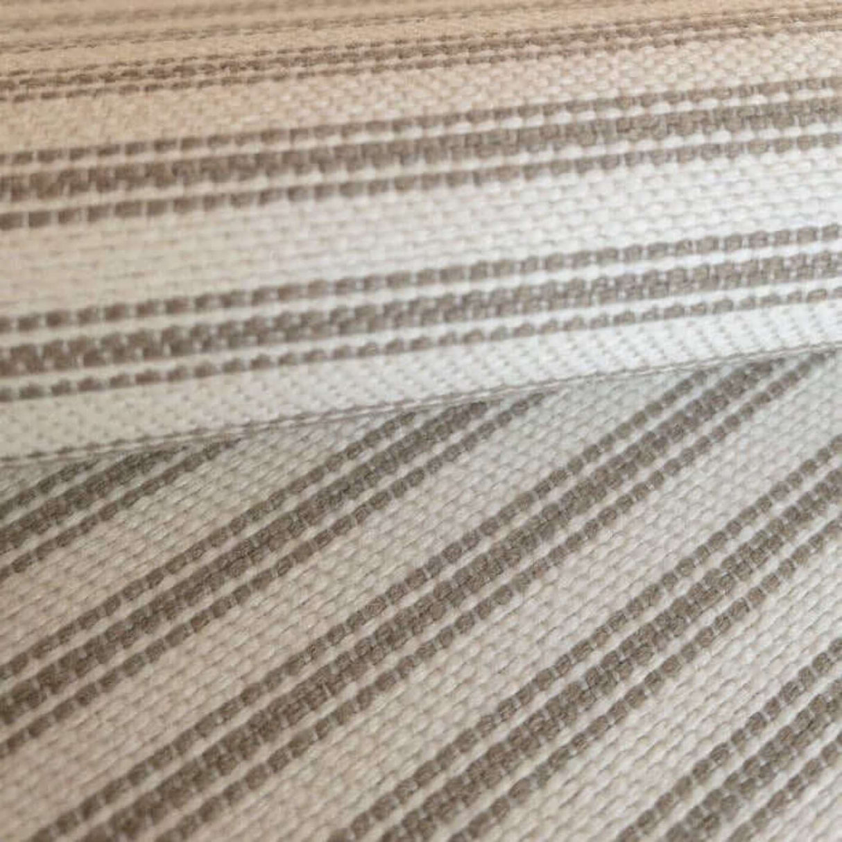 Fallon Ticking Stripe Fabric, Sand - HomeStyle Fabrics