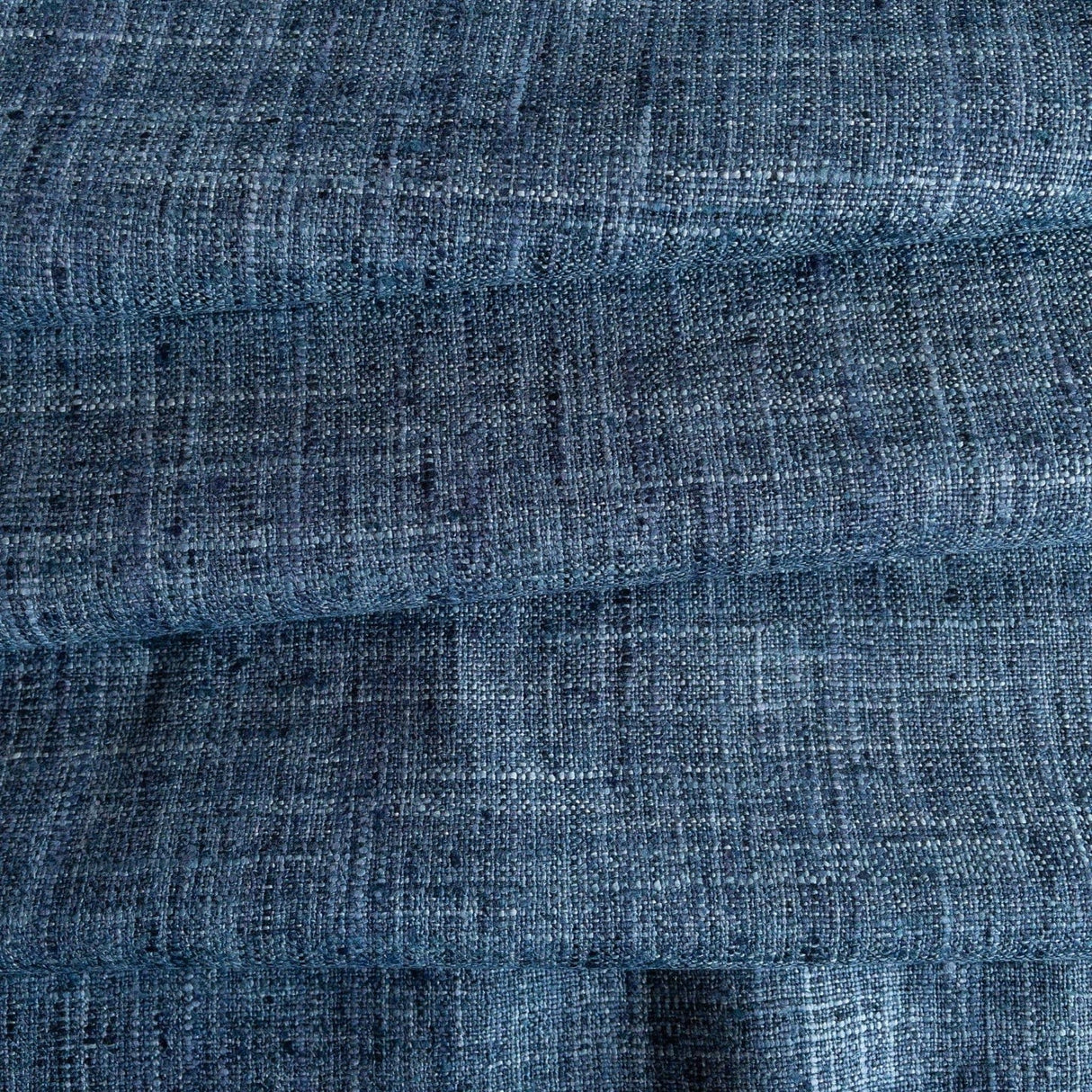 Finley Linen Look Drapery Fabric, Denim - HomeStyle Fabrics