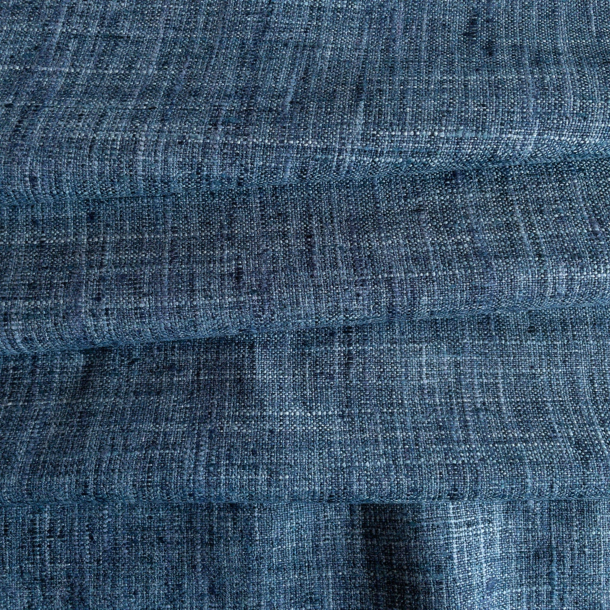 Finley Linen Look Drapery Fabric, Denim - HomeStyle Fabrics