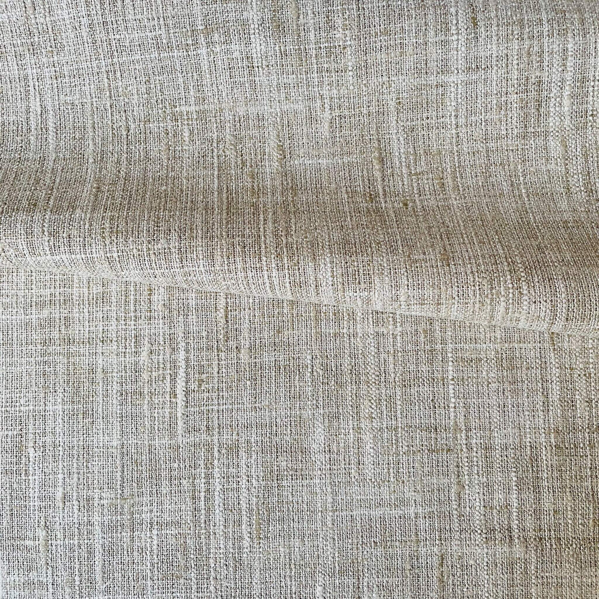 Finley Linen Look Drapery Fabric, Oatmeal - HomeStyle Fabrics