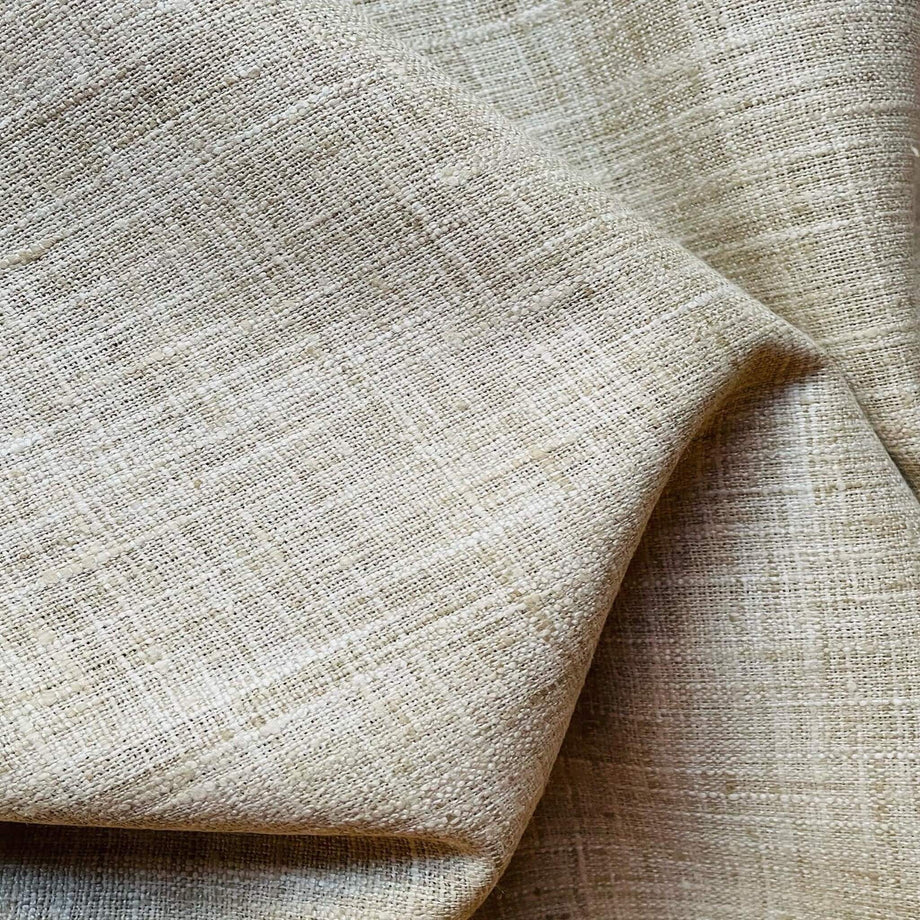 Linen Look Cotton Fabric | White