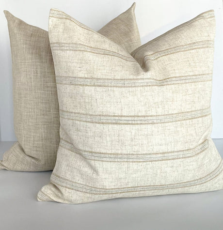 Finley Textured Throw Pillow, Oatmeal - HomeStyle Fabrics