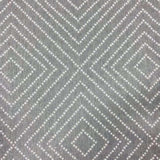 Frida Diamond Geometric Fabric, Smoke - HomeStyle Fabrics