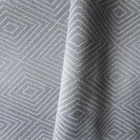 Frida Diamond Geometric Fabric, Smoke - HomeStyle Fabrics