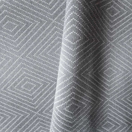 Frida Diamond Geometric Fabric, Smoke - HomeStyle Fabrics