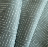 Frida Diamond Geometric Fabric, Spa - HomeStyle Fabrics