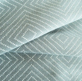 Frida Diamond Geometric Fabric, Spa - HomeStyle Fabrics