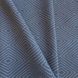 Frida Geometric Diamond Fabric, Denim - HomeStyle Fabrics