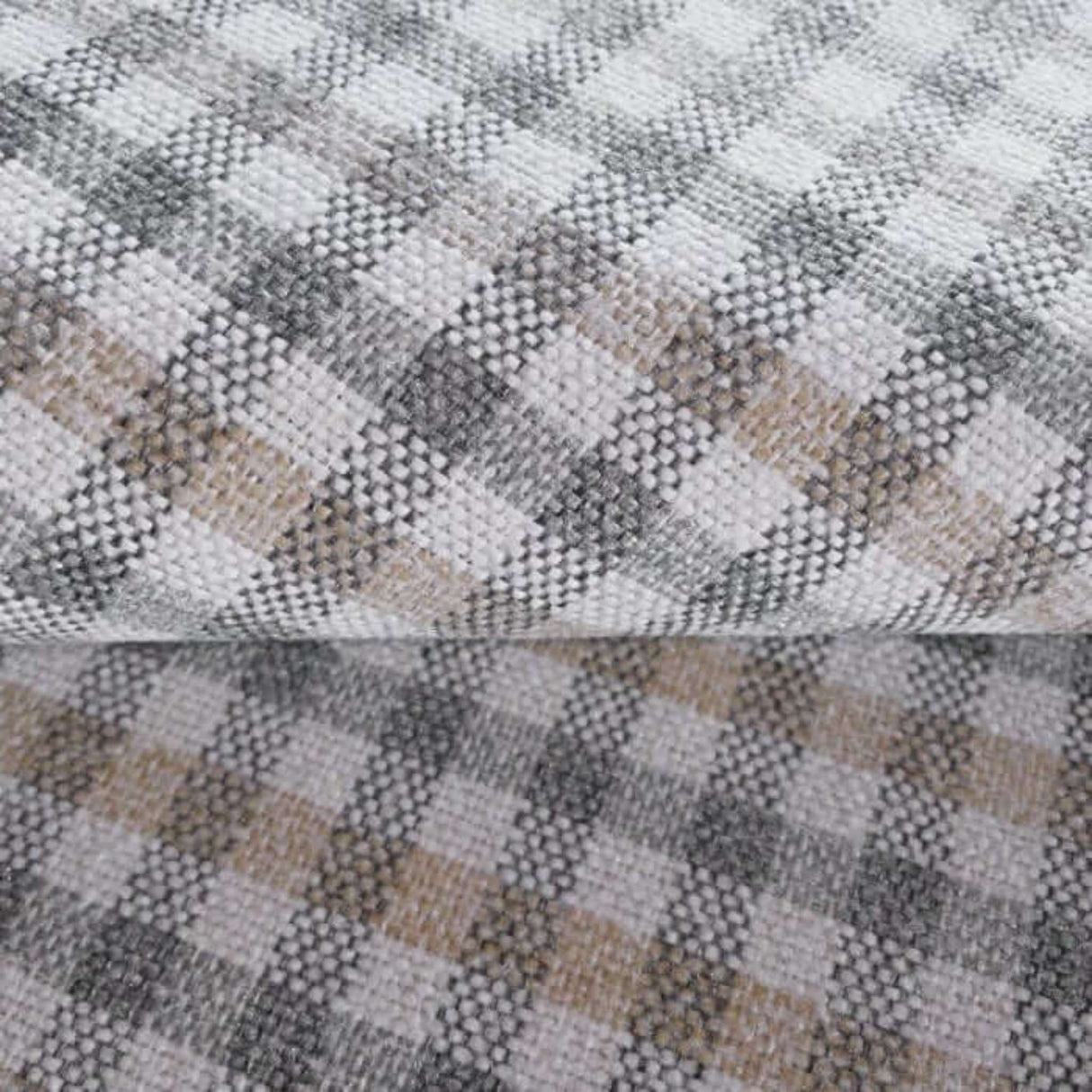 Hailee Gingham Check Fabric, Spa - HomeStyle Fabrics