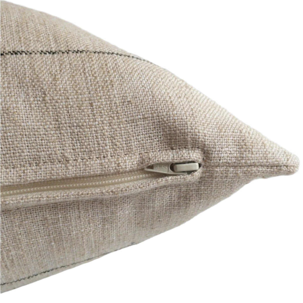 Harlow Stripe Neutral Pillow Cover, Jute - HomeStyle Fabrics