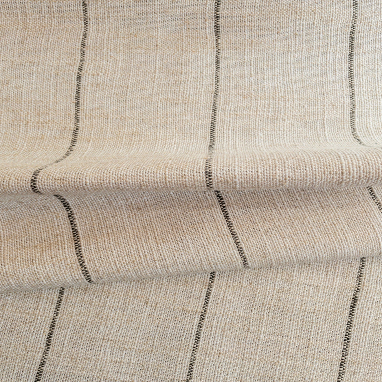 Harlow Stripe Upholstery Fabric, Jute - HomeStyle Fabrics