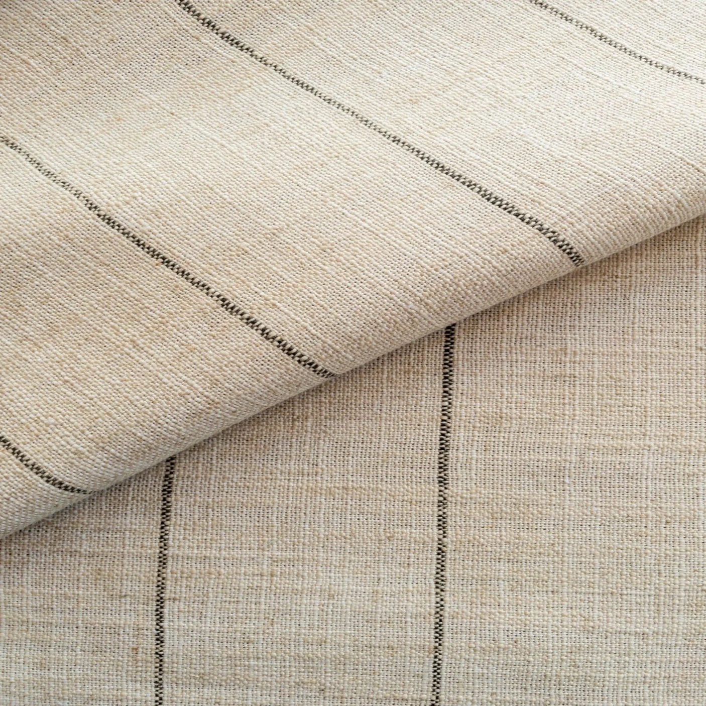 Harlow Stripe Upholstery Fabric, Jute - HomeStyle Fabrics