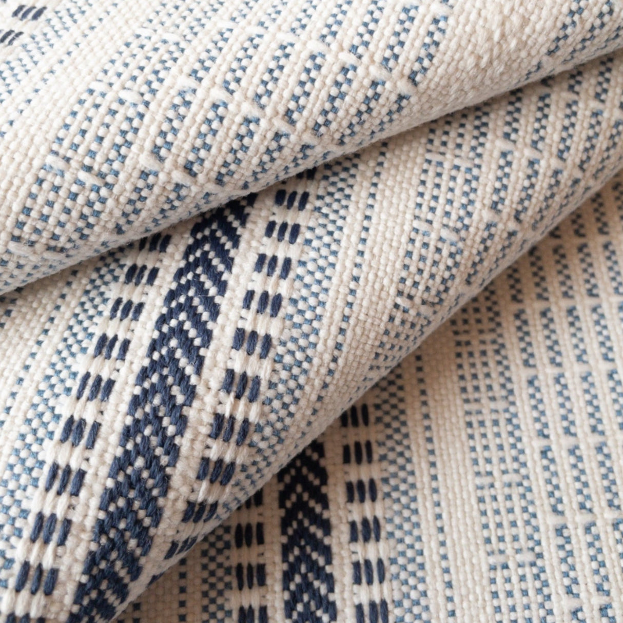 Logan Striped Indoor/ Outdoor Fabric, Lapis - HomeStyle Fabrics