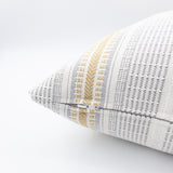 Logan Striped Outdoor Pillow, Buttercup - HomeStyle Fabrics