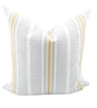 Logan Striped Outdoor Pillow, Buttercup - HomeStyle Fabrics