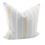 Logan Striped Outdoor Pillow, Buttercup - HomeStyle Fabrics