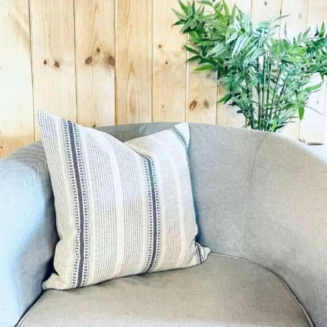 Logan Striped Pillow Cover, Lapis Blue *MISFIT* - HomeStyle Fabrics