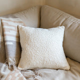 Luna Boucle 24x24 Pillow Cover, Chalk - HomeStyle Fabrics