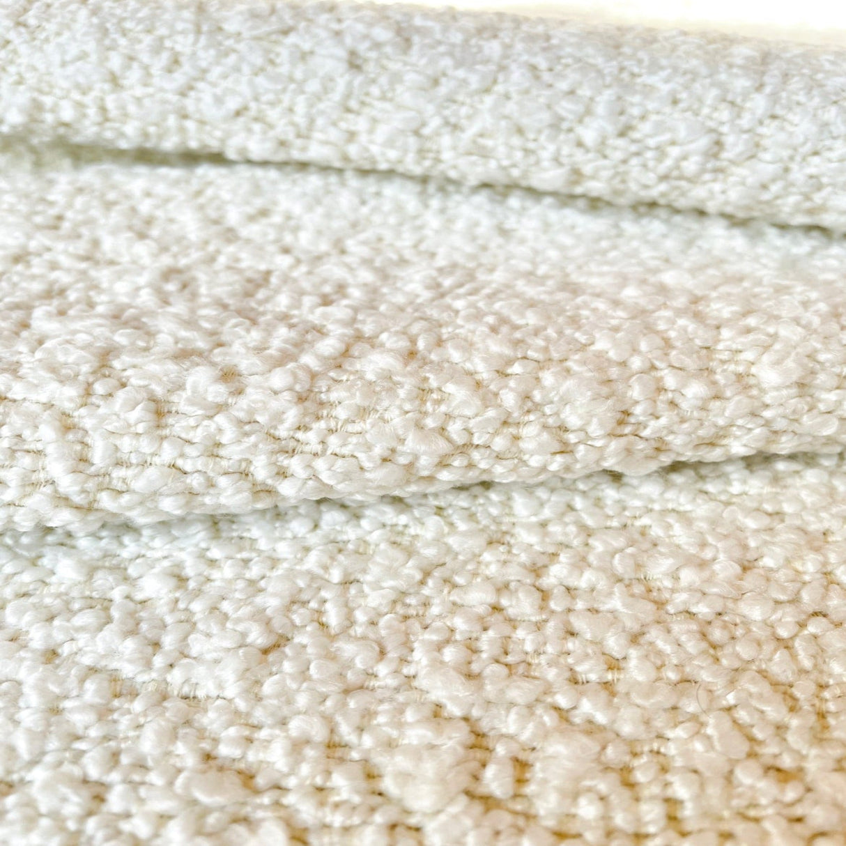 Luna Chunky Boucle Fabric, Chalk - HomeStyle Fabrics