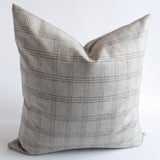 Milan Plaid 20x20 Pillow Cover, Grey - HomeStyle Fabrics