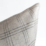 Milan Plaid 20x20 Pillow Cover, Grey - HomeStyle Fabrics