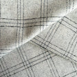 Milan Wool Plaid Fabric, Grey - HomeStyle Fabrics