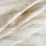 Mina Linen Stripe Fabric, Sandstone - HomeStyle Fabrics