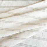 Mina Linen Stripe Fabric, Sandstone - HomeStyle Fabrics