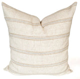 Mina Striped 18X18 Pillow, Sandstone *MISFIT* - HomeStyle Fabrics