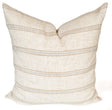 Mina Striped Linen Pillow, Sandstone - HomeStyle Fabrics