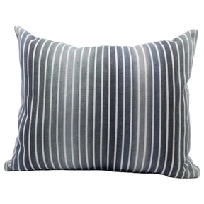 Ombre Striped Lumbar Pillow 14"x20", Denim - HomeStyle Fabrics