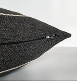 Padilla Striped Outdoor Pillow, Charcoal Grey *MISFIT* - HomeStyle Fabrics