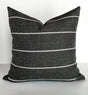 Padilla Striped Outdoor Pillow, Charcoal Grey *MISFIT* - HomeStyle Fabrics