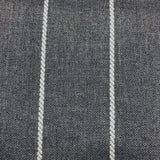 Padilla Striped Upholstery Fabric, Charcoal - HomeStyle Fabrics