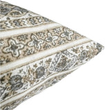 Pascal Floral Block Print Pillow, Grey - HomeStyle Fabrics