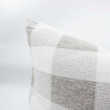 Ruskin Buffalo Check Pillow, Taupe - HomeStyle Fabrics