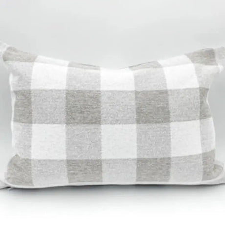 Ruskin Check Lumbar Pillow 12X18, Taupe *MISFIT* - HomeStyle Fabrics