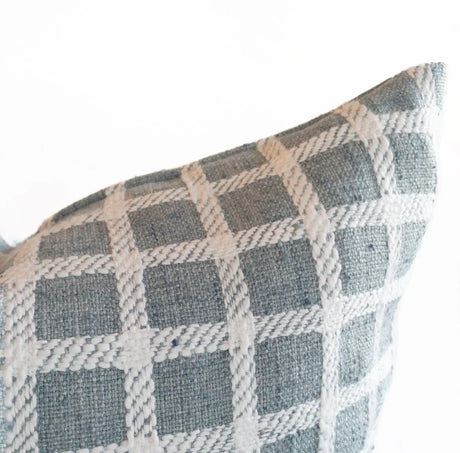 Sutton Plaid Pillow Cover, Chambray - HomeStyle Fabrics