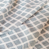 Sutton Textured Check Fabric, Chambray - HomeStyle Fabrics