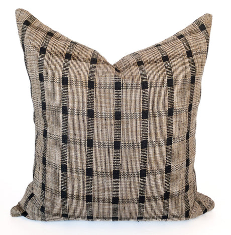 Taron Plaid Pillow Cover, Walnut - HomeStyle Fabrics