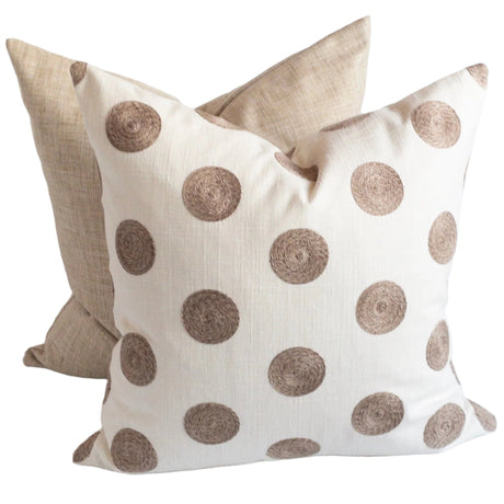 Vienna Geometric Pillow Cover, Cream - HomeStyle Fabrics